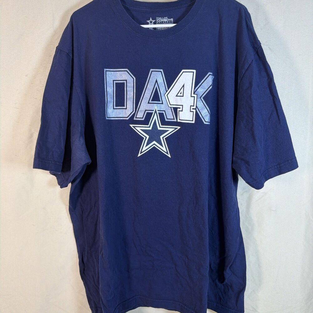 Dallas Cowboys DAK Prescott #4 Navy Graphic T-Shirt Men's 3XL NFL